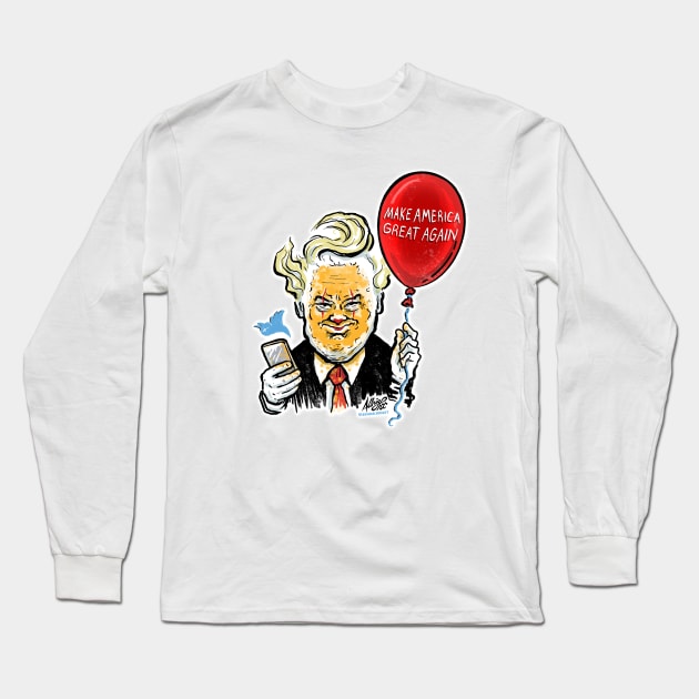 Trumpennywise Evil Clown in Chief Long Sleeve T-Shirt by BradAlbright